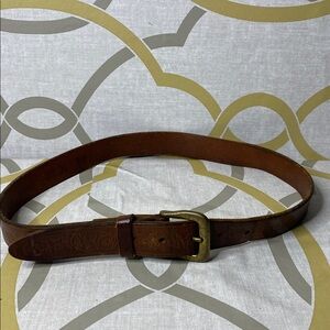 Northern Reflections Floral Leather Belt Medium